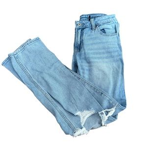 Low waisted straight jeans